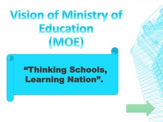 “Thinking Schools, 
Learning Nation”. 
 