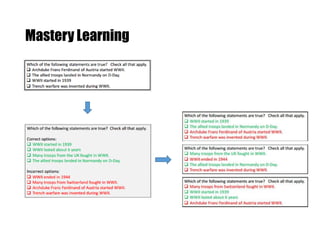 Mastery Learning

 