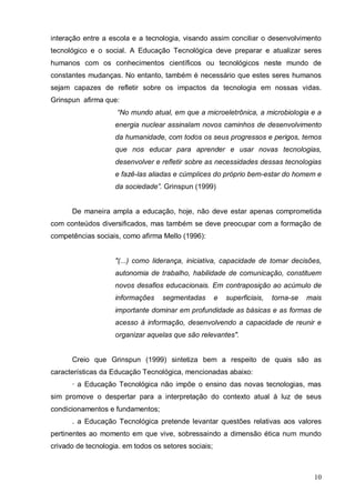 Educacao Tecnologica