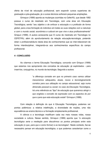 Educacao Tecnologica