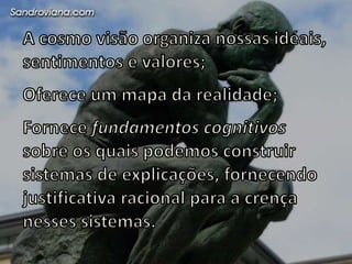 Racionalismo – Culto à razãoNaturalismo – Culto à naturezaExistêncialismo – CultoaohomemPós-modernidade – Cultoaoindividualismo