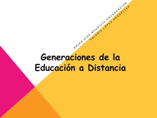 Generaciones de la
Educación a Distancia
 