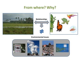 From where? Why?

        Relationships




   Environmental Issues
 