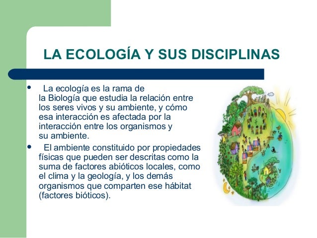 la relación de la ecología con las otras ciencias, la
