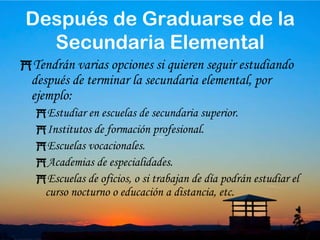 21PTAEn cada escuela hay una asociación llamada “PTA (Asociación de Padres y Maestros)” que integra a los padres de los alumnos y maestros, cuyo objetivo es facilitar la colaboración entre ambas partes para organizar una amplia variedad de actividades para los niños.Guardería vespertina.  (Club de escolarizados, club de niños)Existen clubes de niños para los alumnos del primero al tercer año escolar de primaria cuyos padres no están en su casa durante el día. Su objetivo es ofrecerles un espacio recreativo para pasar las tardes y tener un sano desarrollo físico mental mediante actividades recreativas adecuadas.