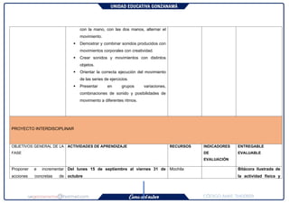 Planificación Microcurricular de Educación Física para Segundo Grado ...
