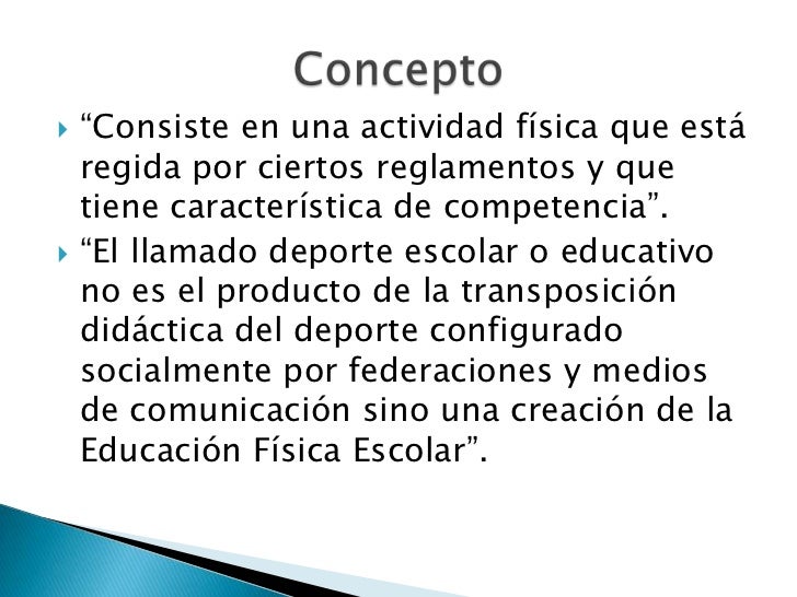 Educación física y Deporte