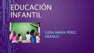 EDUCACIÓN
INFANTIL
LUISA MARÍA PÉREZ
ARANGO
 