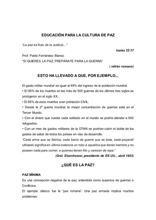 Educación para la cultura de paz | DOCX