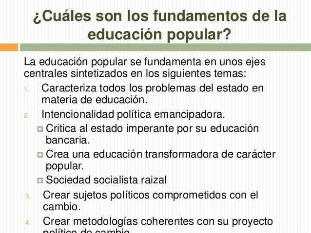 Educación popular