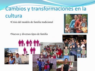 Cambios y transformaciones en la culturaCrisis del modelo de familia tradicional