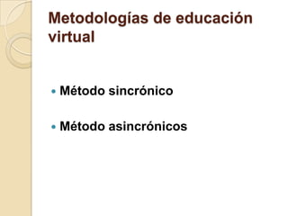 EducacióN Virtual