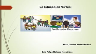 La Educación Virtual
Luis Felipe Nolasco Hernández
Mtra. Daniela Soledad Paiva
 