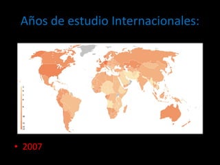 Años de estudio Internacionales: 2007 