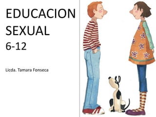 EDUCACION
SEXUAL
6-12
Licda. Tamara Fonseca
 