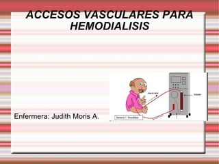 ACCESOS VASCULARES PARA HEMODIALISIS ,[object Object]