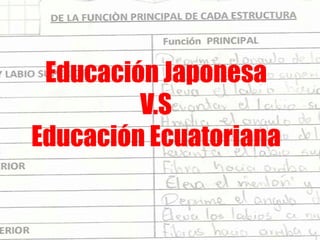 Educación Japonesa
         V.S
Educación Ecuatoriana
 