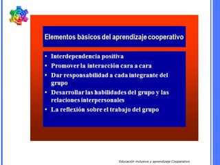 Educación inclusiva y aprendizaje Cooperativo
 