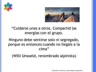 Educación inclusiva y aprendizaje Cooperativo
 