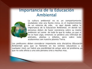 Educacion ambiental