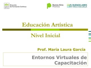 Entornos Virtuales de
Capacitación
Educación Artística
Nivel Inicial
Tutor Areal: Prof. Julio Schinca
 