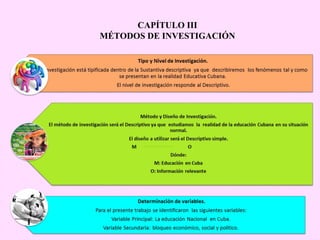 CAPÍTULO III
MÉTODOS DE INVESTIGACIÓN
 