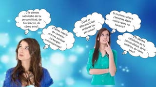 . ¿Te sientes
satisfecho de tu
personalidad, de
tu carácter, de
cómo eres?
 
