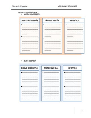 Educación Especial I
DESDE LO PEDAGÓGICO:
MARÍA MONTESSORI
OVIDE DECROLY
BREVE BIOGRAFÍA
•-------------------------
-------------------------
-------------------------
-------------------------
--------
•-------------------------
-------------------------
-------------------------
-------------------------
-------------------------
-------------------------
------------
BREVE BIOGRAFÍA
•------------------------
------------------------
------------------------
------------------------
------------------------
---------------
•------------------------
------------------------
------------------------
------------------------
------------------------
---------------
VERSION PRELIMINAR
DESDE LO PEDAGÓGICO:
MONTESSORI
OVIDE DECROLY
BREVE BIOGRAFÍA
-------------------------
-------------------------
-------------------------
-------------------------
-------------------------
-------------------------
-------------------------
-------------------------
-------------------------
-------------------------
METODOLOGÍA
•-------------------------
-------------------------
-------------------------
-------------------------
-------------------------
----------
•-------------------------
-------------------------
-------------------------
-------------------------
-------------------------
----------
•-------------------------
-------------------------
-------------------------
-------------------------
-------------------------
----------
•-------------------------
-------------------------
-------------------------
-------------------------
-------------------------
----------
BREVE BIOGRAFÍA
------------------------
------------------------
------------------------
------------------------
------------------------
------------------------
------------------------
------------------------
------------------------
------------------------
METODOLOGÍA
•------------------------
------------------------
------------------------
------------------------
------------------------
---------------
•------------------------
------------------------
------------------------
------------------------
------------------------
---------------
•------------------------
------------------------
------------------------
------------------------
------------------------
---------------
•------------------------
------------------------
------------------------
------------------------
------------------------
---------------
VERSION PRELIMINAR
17
APORTES
-------------------------
-------------------------
-------------------------
-------------------------
-------------------------
----------
-------------------------
-------------------------
-------------------------
-------------------------
-------------------------
----------
APORTES
------------------------
------------------------
------------------------
------------------------
------------------------
---------------
------------------------
------------------------
------------------------
------------------------
------------------------
---------------
 