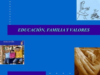 EDUCACIÓN, FAMILIA Y VALORESEDUCACIÓN, FAMILIA Y VALORES
 