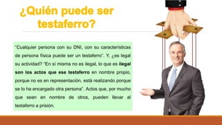 Testaferro Insetto Educación Financiera módulo 1 Unidad 7 - Testaferro | PPTX