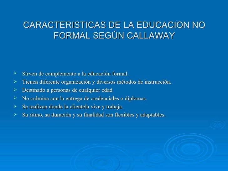 Educacion Informal
