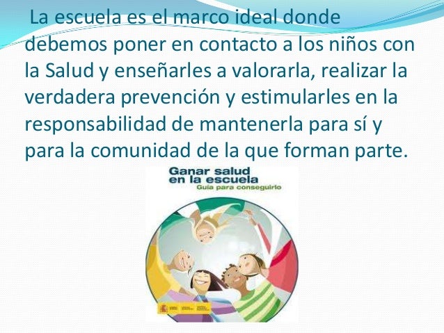 Resultado de imagen para salud y escuela