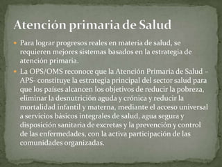 Educacion Para La Salud Y Atencion Primaria | PPTX