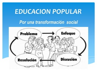 EDUCACION POPULAR
 Por una transformación social
 