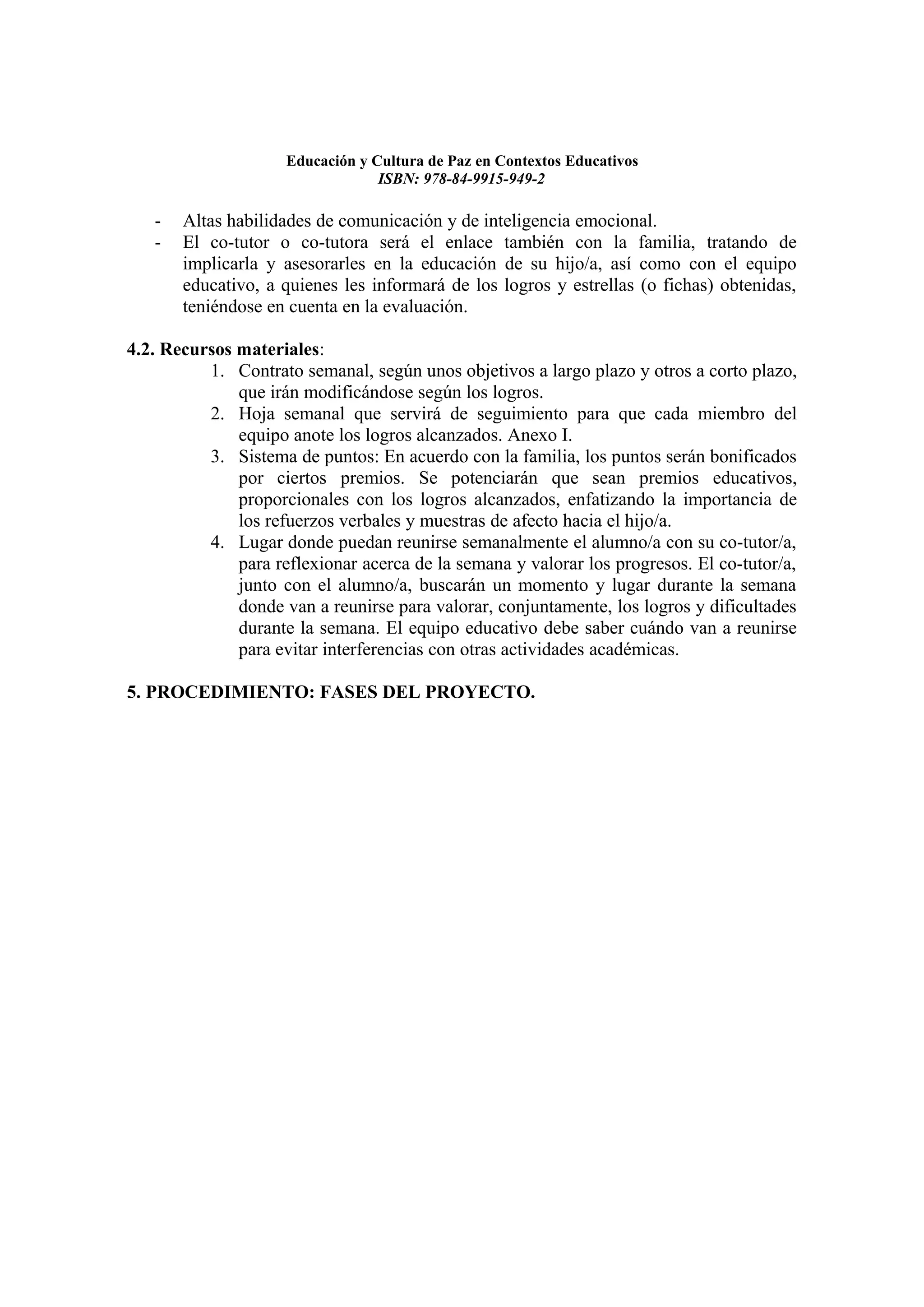 Educacion y cultura de paz en contextos educativos