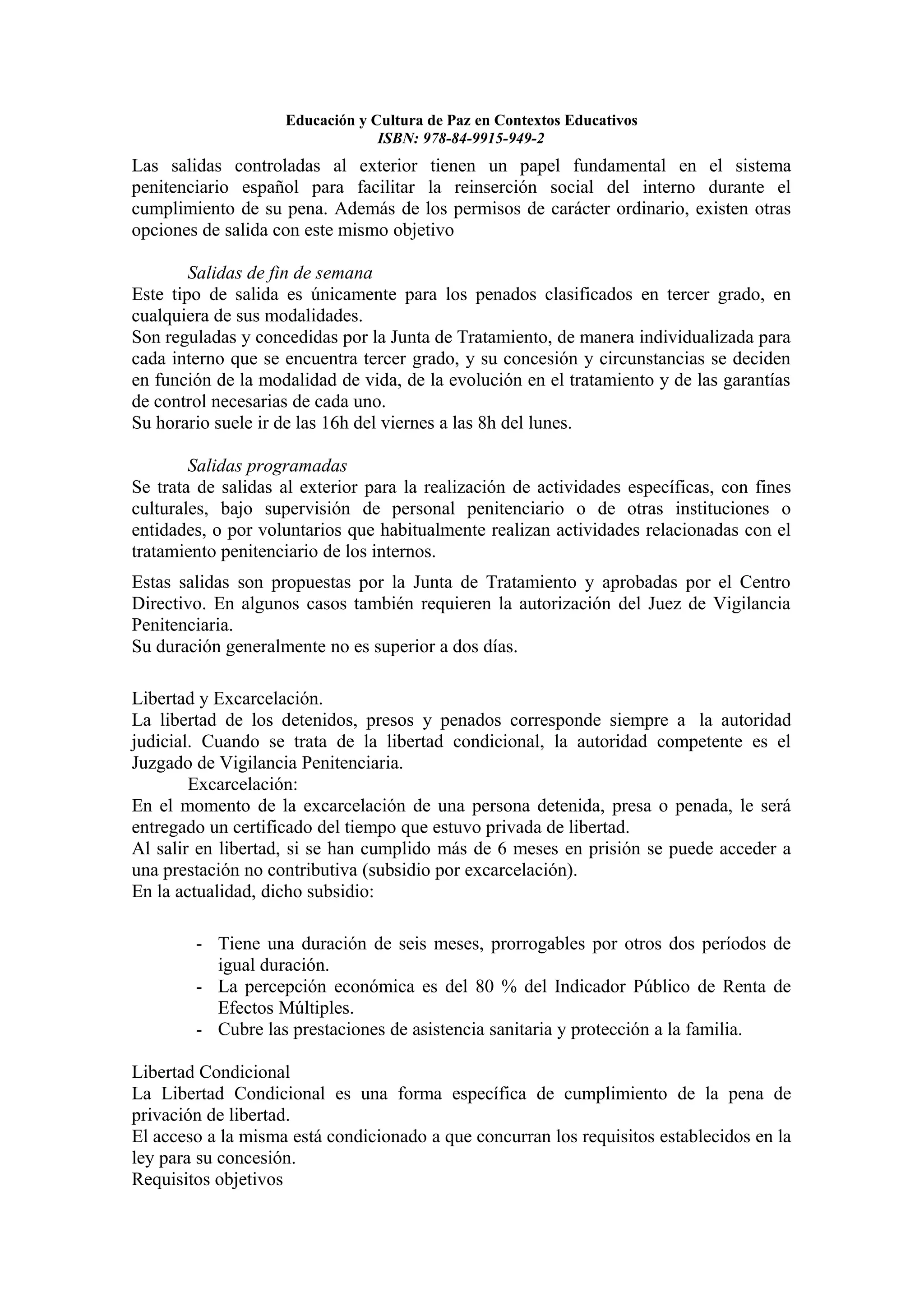 Educacion y cultura de paz en contextos educativos