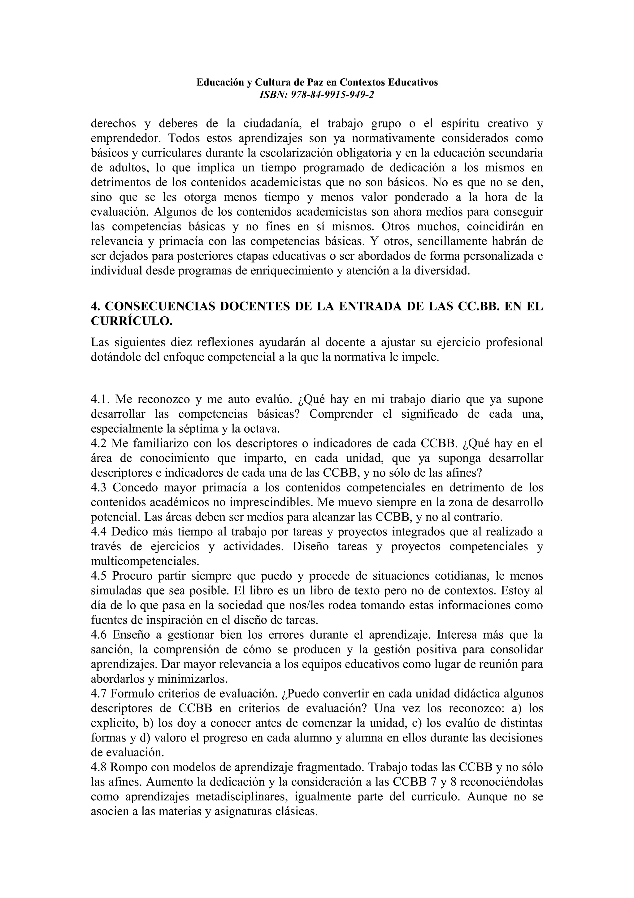 Educacion y cultura de paz en contextos educativos