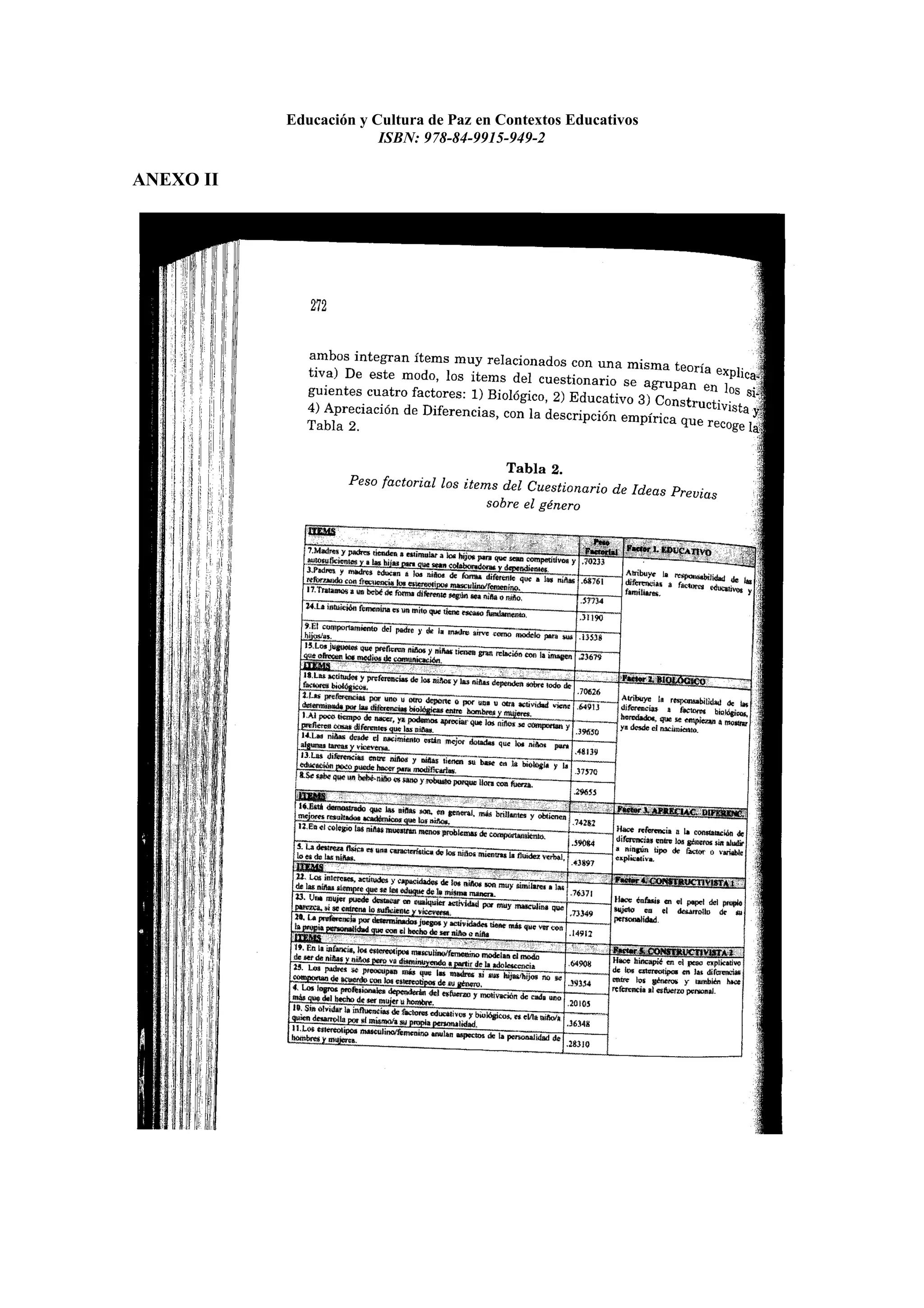 Educacion y cultura de paz en contextos educativos