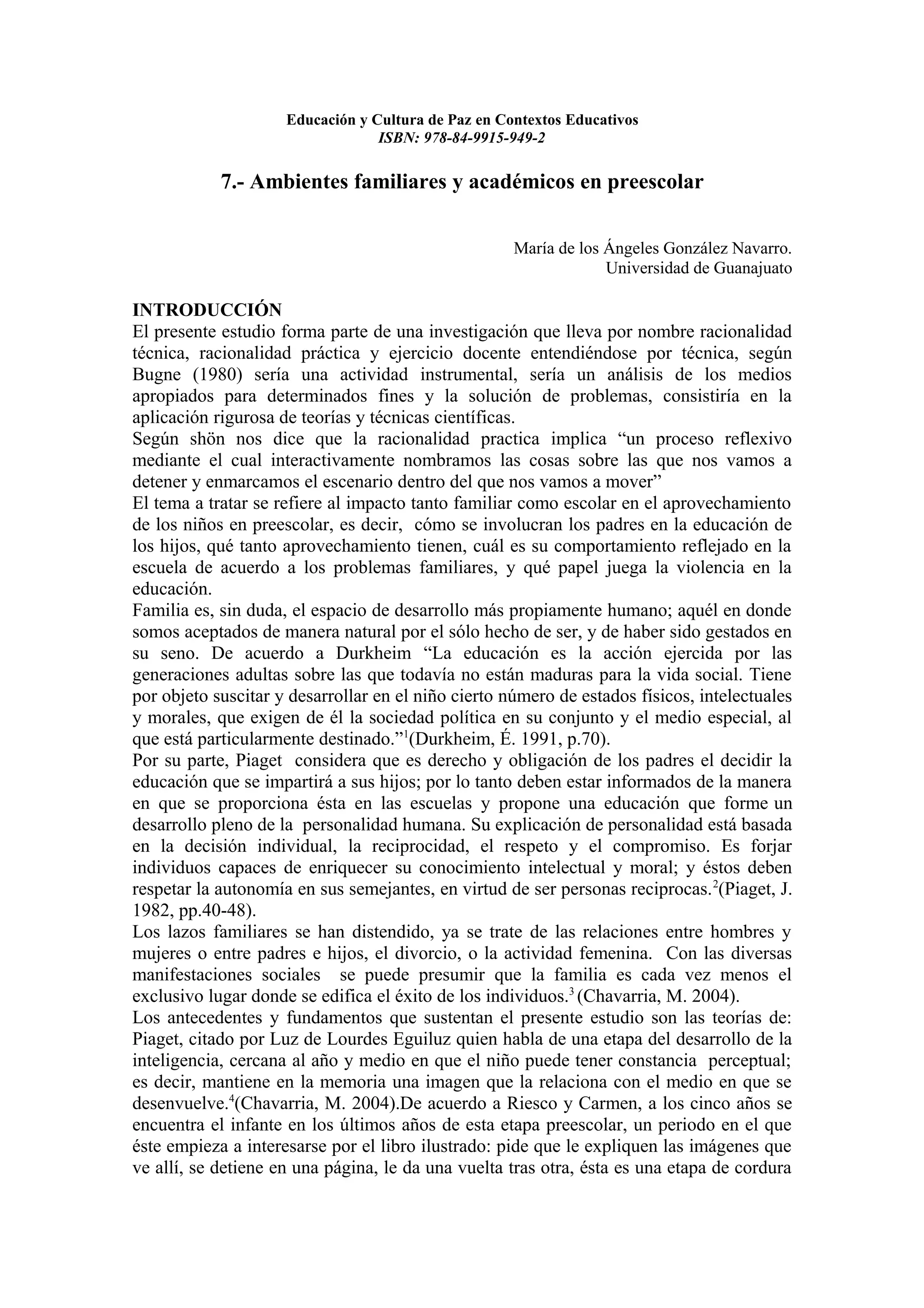 Educacion y cultura de paz en contextos educativos