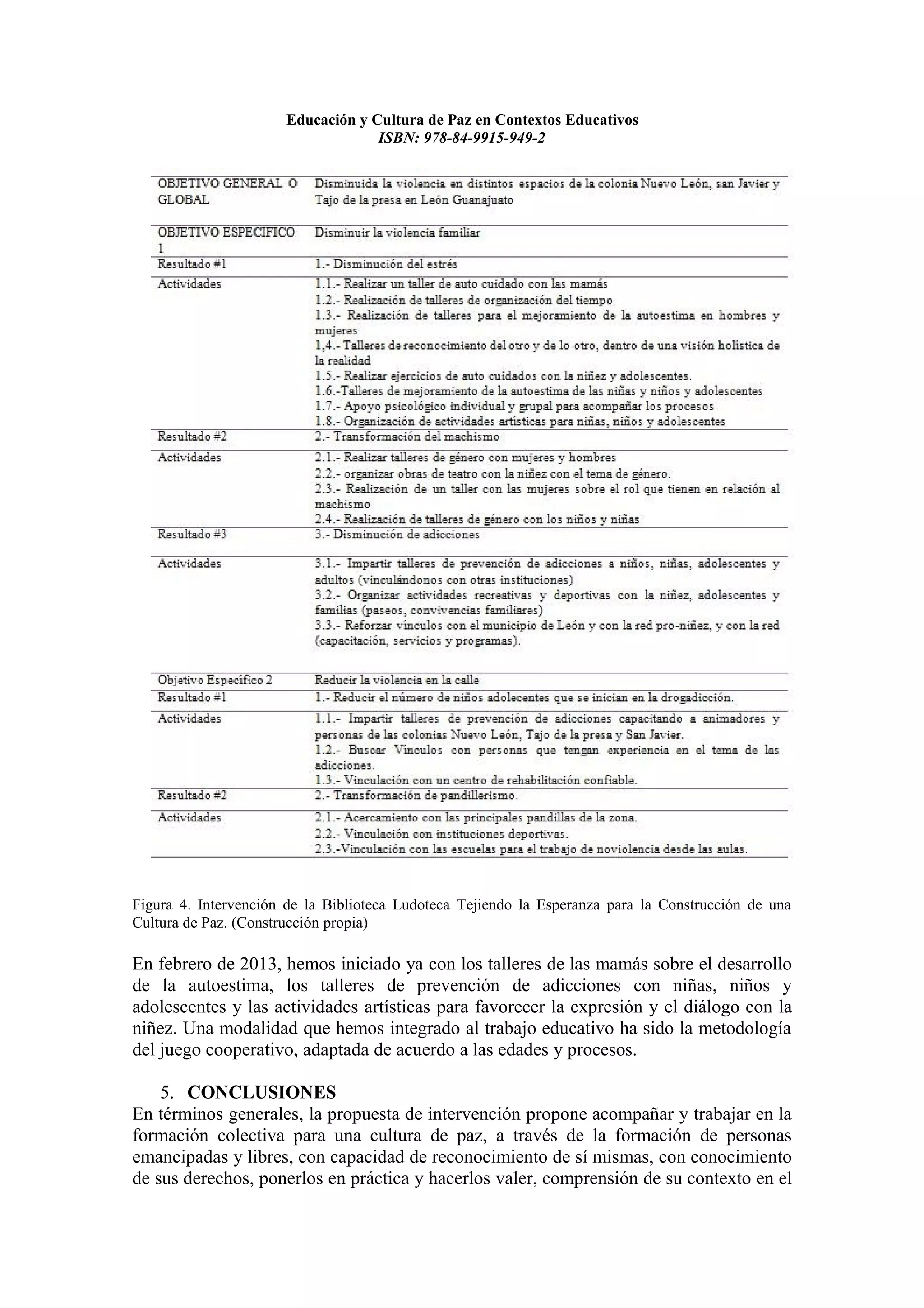 Educacion y cultura de paz en contextos educativos