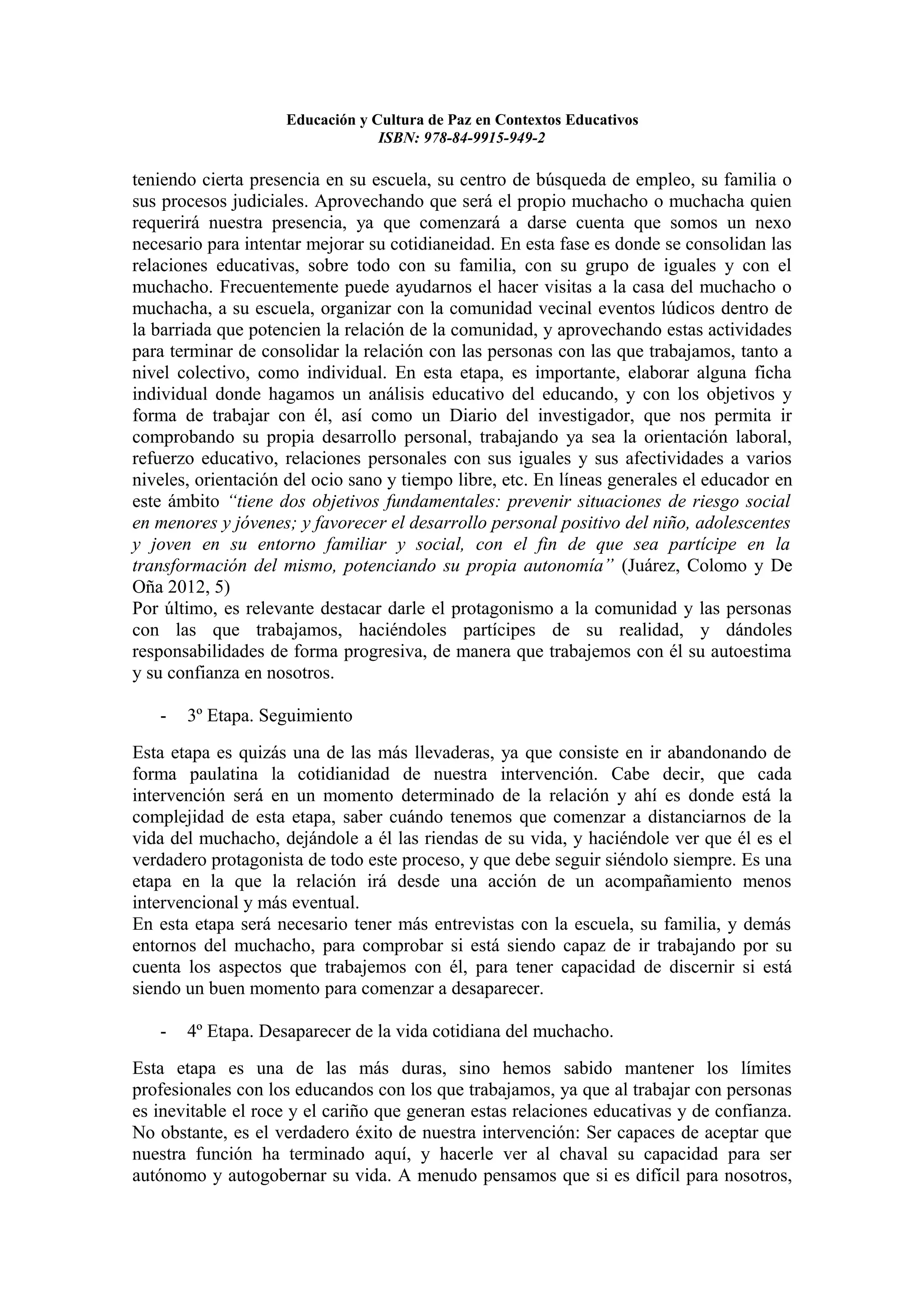 Educacion y cultura de paz en contextos educativos