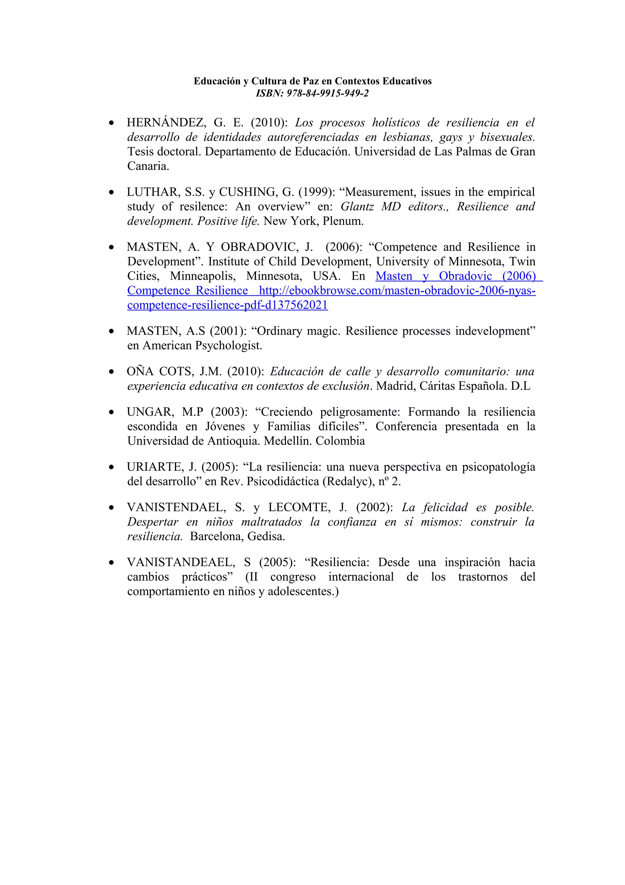 Educacion y cultura de paz en contextos educativos