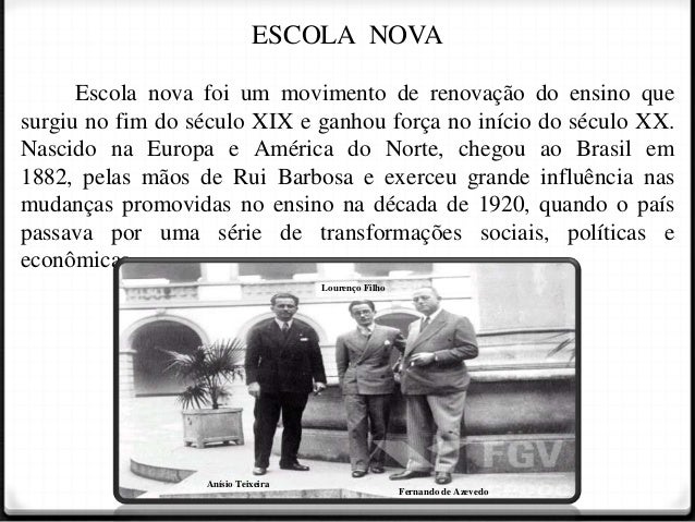 Escola Nova - Pioneiros da Educação