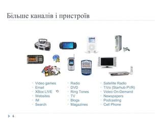 Більше каналів і пристроїв 