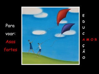 Para voar: Asas fortes E D U C A   M O R Ç Ã O 