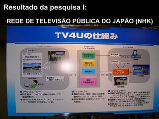 Resultado da pesquisa I: REDE DE TELEVISÃO PÚBLICA DO JAPÃO (NHK) 