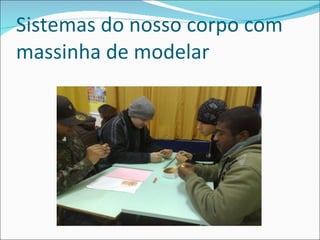 Sistemas do nosso corpo com massinha de modelar 