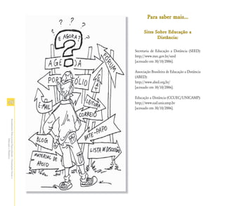 Para saber mais...

                                                                     Sites Sobre Educação a
                                                                            Distância:

                                                               Secretaria de Educação a Distância (SEED):
                                                               http://www.mec.gov.br/seed
                                                               [acessado em 30/10/2006].

                                                               Associação Brasileira de Educação a Distância
                                                               (ABED):
                                                               http://www.abed.org.br/
                                                               [acessado em 30/10/2006].

                                                               Educação a Distância (CCUEC/UNICAMP):
48                                                             http://www.ead.unicamp.br
                                                               [acessado em 30/10/2006].
Atendimento Educacional Especializado - Orientações Gerais e
                  Educação a Distância
 