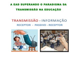 A EAD SUPERANDO O PARADIGMA DA
TRANSMISSÃO NA EDUCAÇÃO
 