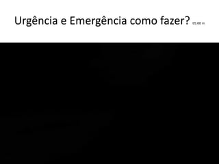 Urgência e Emergência como fazer?

05:00 m

 